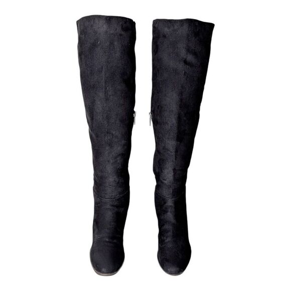 SAM EDELMAN Silas Black Suede Over The Knee Boot Size 9M - Picture 4 of 13